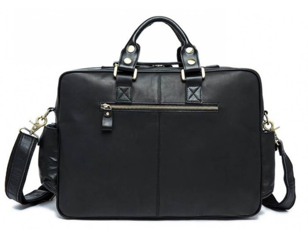 Шкіряна сумка TIDING BAG 7028A-1 чорна - Фотографія № 2