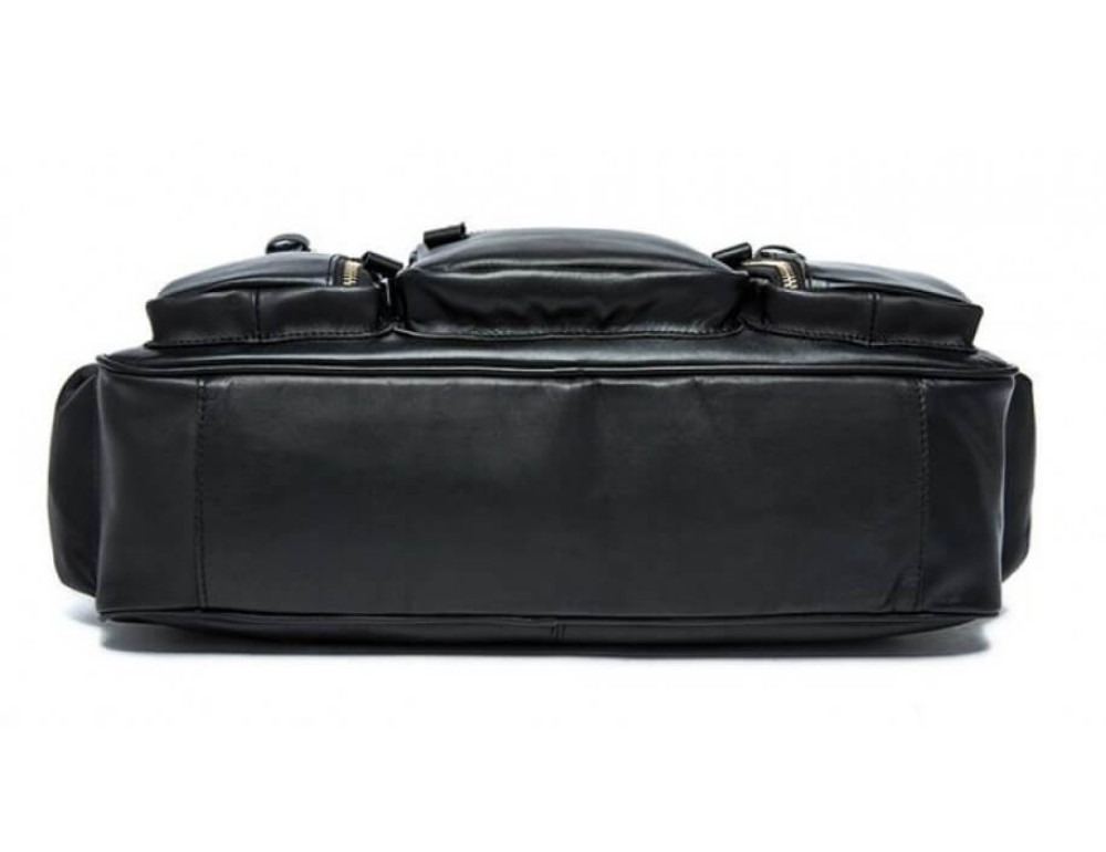 Шкіряна сумка TIDING BAG 7028A-1 чорна - Фотографія № 4