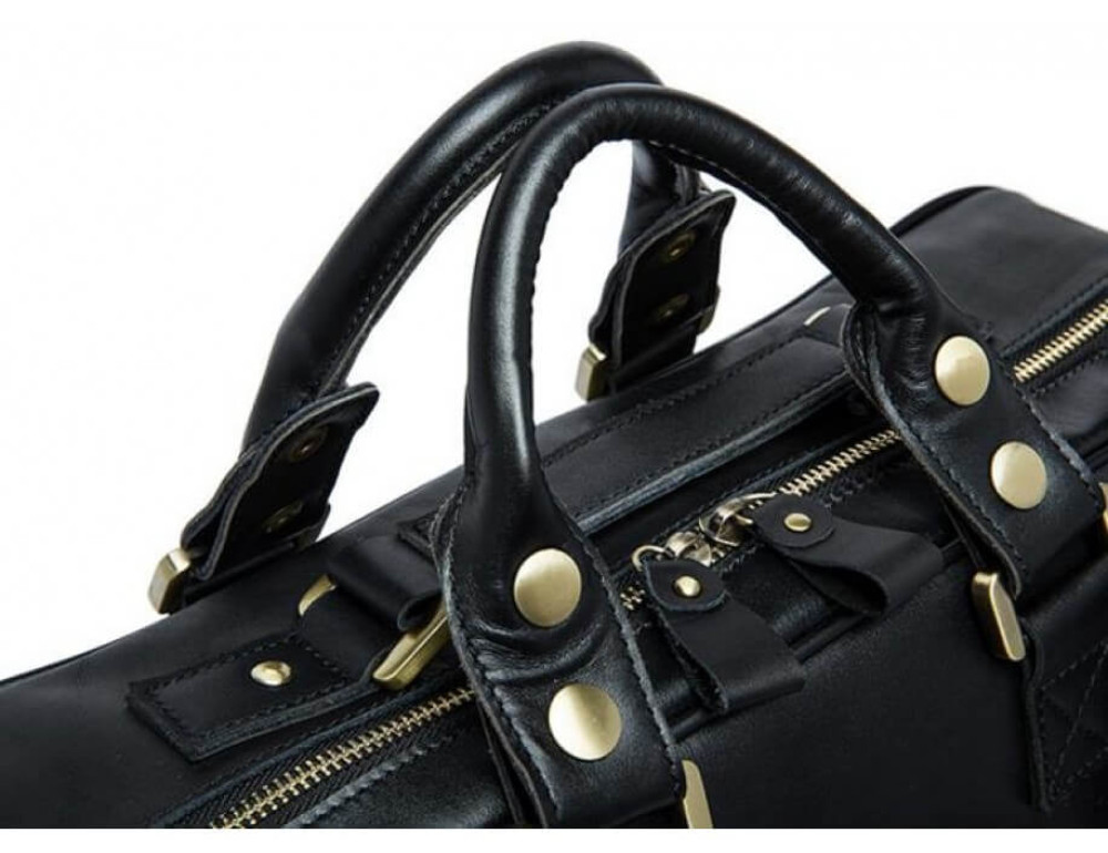 Шкіряна сумка TIDING BAG 7028A-1 чорна - Фотографія № 5