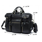 Шкіряна сумка TIDING BAG 7028A-1 чорна - Фотографія № 107