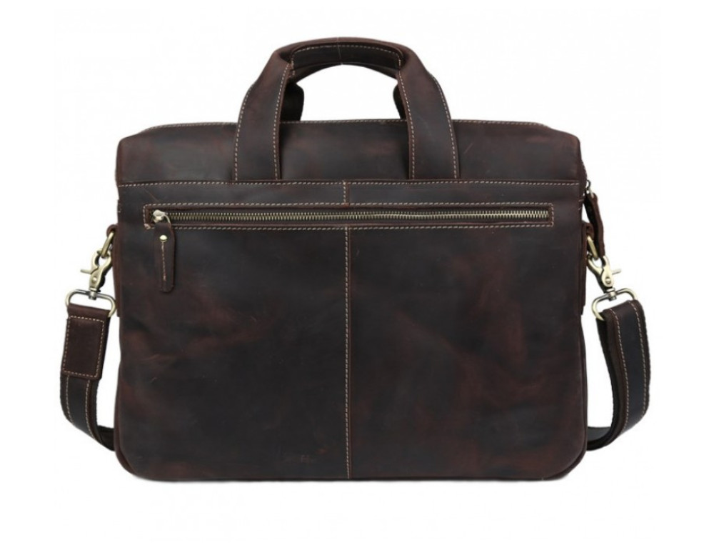 Шкіряна сумка TIDING BAG 7167R коричнева - Фотографія № 6