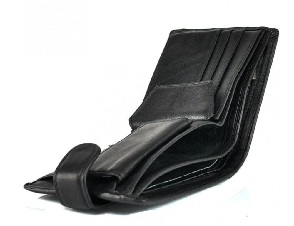 Шкіряний портмоне Tiding Bag A7-685A чорний - Фотографія № 2