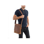 Месенджер зі шкіри коричневого кольору Tiding Bag G1157B - Фотографія № 101