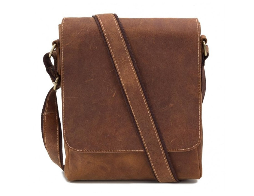 Месенджер зі шкіри коричневого кольору Tiding Bag G1157B - Фотографія № 5