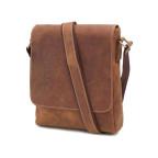 Месенджер зі шкіри коричневого кольору Tiding Bag G1157B - Фотографія № 100