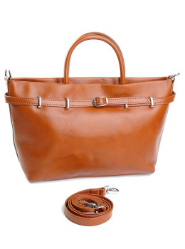 Сумка шоппер кожаная женская функциональная Grays сумка трапеция большая GR-7738Br