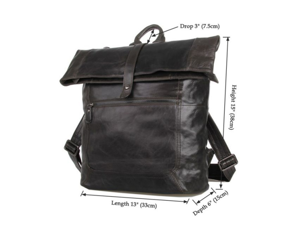 Чоловічий шкіряний рюкзак TIDING BAG 7204J - Фотографія № 5