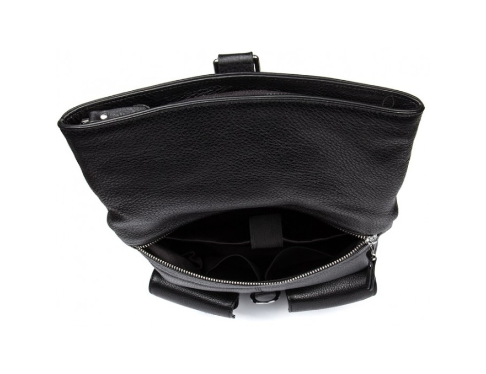 Шкіряний рюкзак TIDING BAG B3-062A чорний - Фотографія № 6