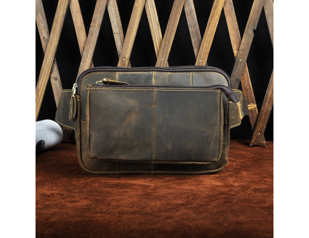 Чоловіча шкіряна бананка Bexhill bx2100C коричнева - Фотографія № 2