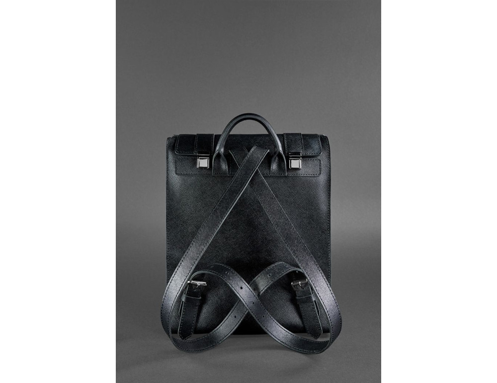Шкіряний жіночий чорний рюкзак Blackwood BN-BAG-29-bw - Фотографія № 4