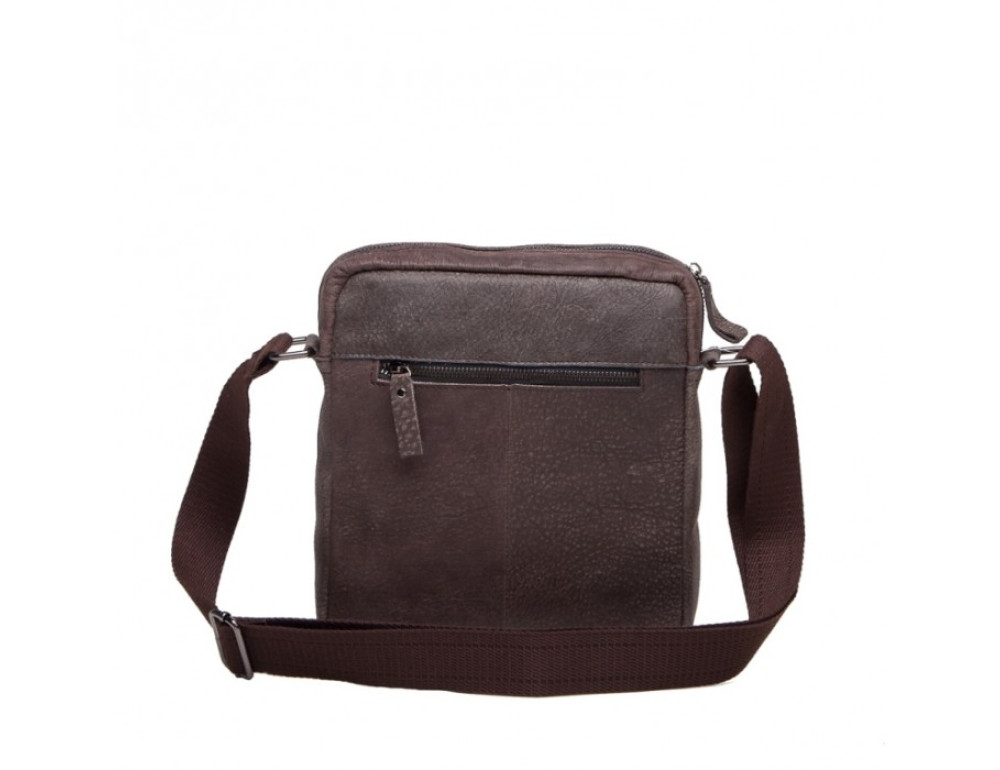 Шкіряна сумка через плече Tiding Bag M41-8264DB сіра - Фотографія № 3