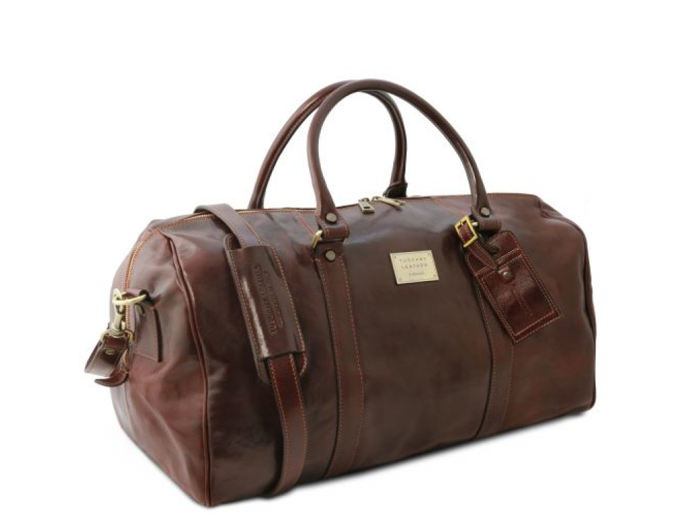 Большая кожаная дорожная сумка Италия Tuscany Leather TL VOYAGER TL141247 Dark Brown - Фото № 2