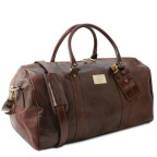 Большая кожаная дорожная сумка Италия Tuscany Leather TL VOYAGER TL141247 Dark Brown - Фото № 101