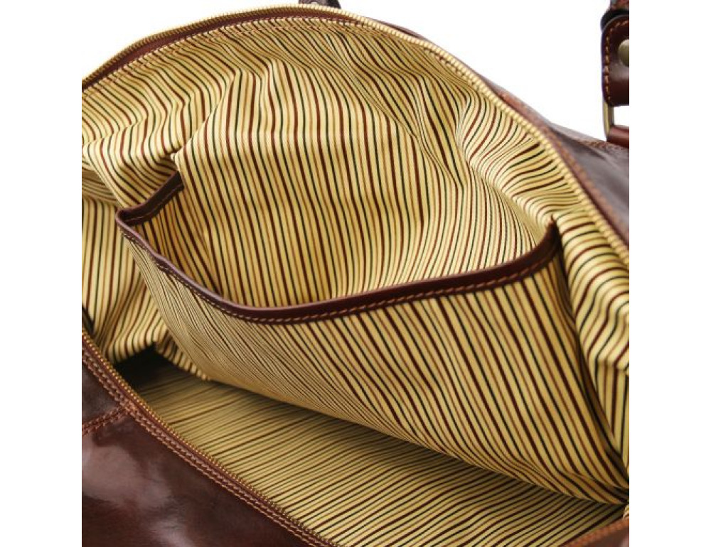 Большая кожаная дорожная сумка Италия Tuscany Leather TL VOYAGER TL141247 Dark Brown - Фото № 7