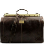 Великий шкіряний саквояж Madrid Tuscany Leather TL1022 Dark Brown - Фотографія № 100