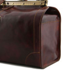 Великий шкіряний саквояж Madrid Tuscany Leather TL1022 Dark Brown - Фотографія № 102