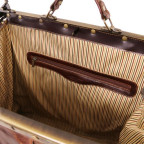 Великий шкіряний саквояж Madrid Tuscany Leather TL1022 Dark Brown - Фотографія № 103