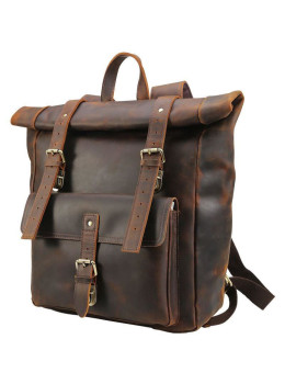 Брутальный мужской рюкзак из грубой лошадиной кожи Bexhill P3171