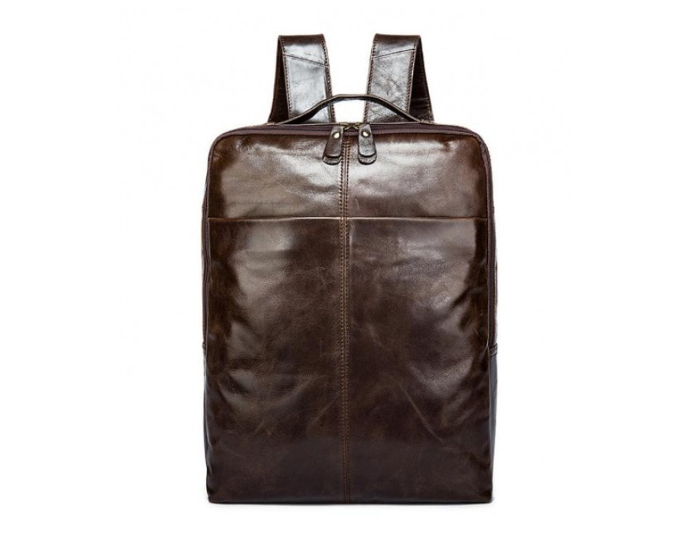 Чоловічий шкіряний рюкзак TIDING BAG 7280C коричневий - Фотографія № 3