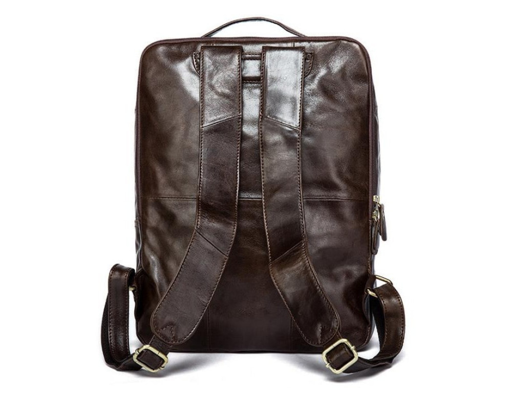 Чоловічий шкіряний рюкзак TIDING BAG 7280C коричневий - Фотографія № 5
