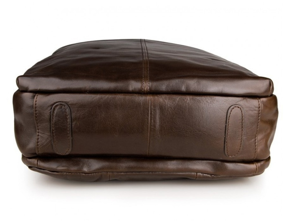 Чоловічий шкіряний рюкзак TIDING BAG 7280C коричневий - Фотографія № 6