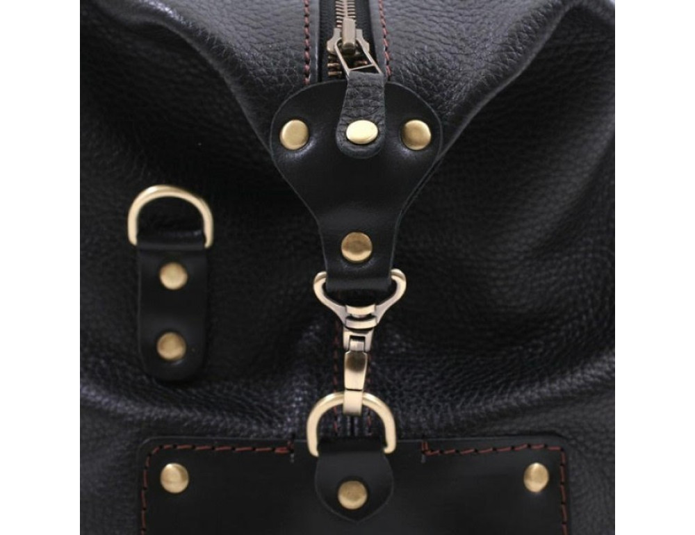 Кожаная дорожная сумка Manufatto S-1-black - Фото № 4