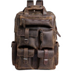Чоловічий добротний рюкзак Tiding Bag t3081DB коричневий - Фотографія № 100
