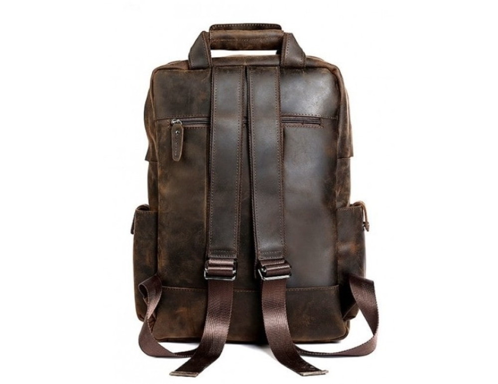Чоловічий добротний рюкзак Tiding Bag t3081DB коричневий - Фотографія № 4