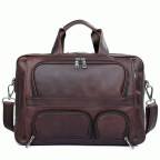 Чоловіча шкіряна сумка на три секції TIDING BAG 7289X - Фотографія № 100