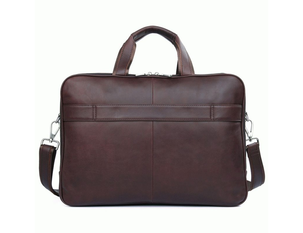 Чоловіча шкіряна сумка на три секції TIDING BAG 7289X - Фотографія № 2