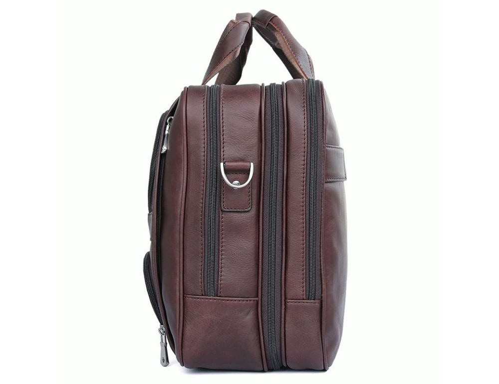 Чоловіча шкіряна сумка на три секції TIDING BAG 7289X - Фотографія № 3