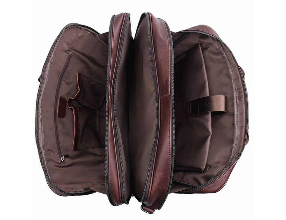 Чоловіча шкіряна сумка на три секції TIDING BAG 7289X - Фотографія № 6