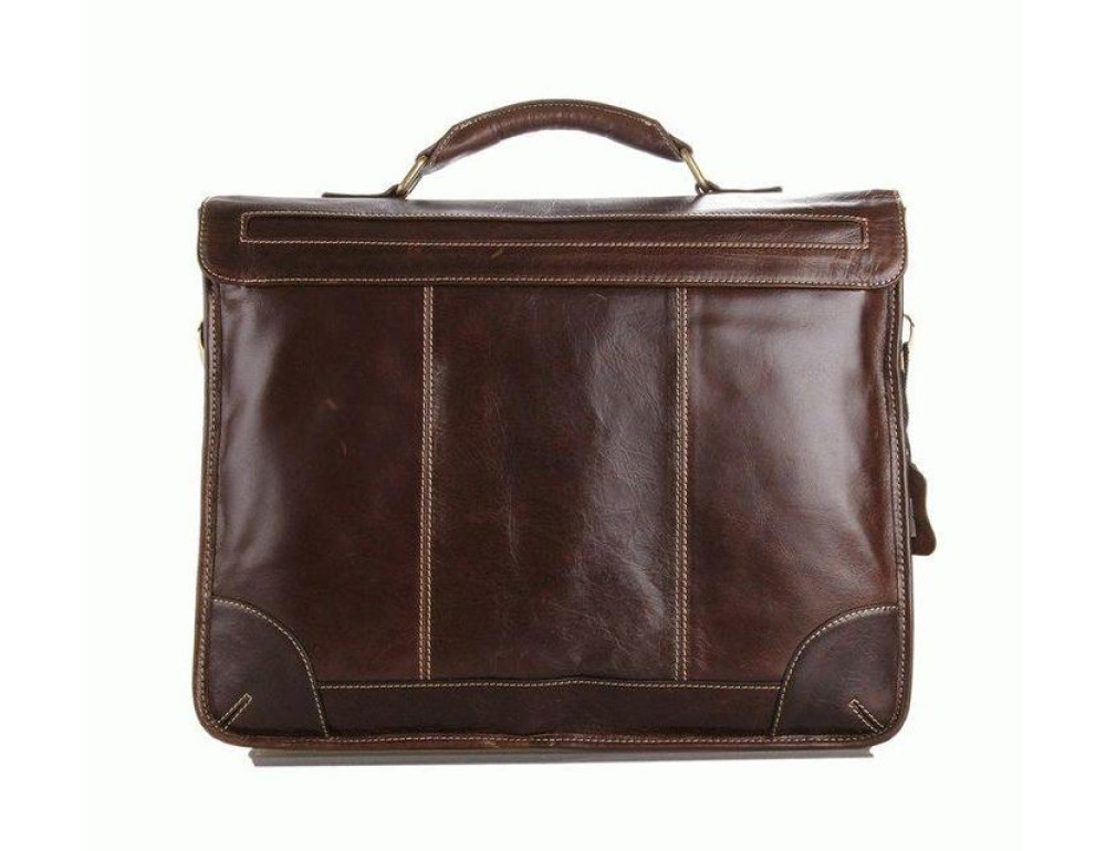 Коричневий великий шкіряний портфель TIDING BAG 7091C - Фотографія № 6