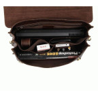 Коричневий великий шкіряний портфель TIDING BAG 7091C - Фотографія № 101