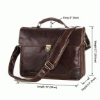 Коричневий великий шкіряний портфель TIDING BAG 7091C - Фотографія № 102