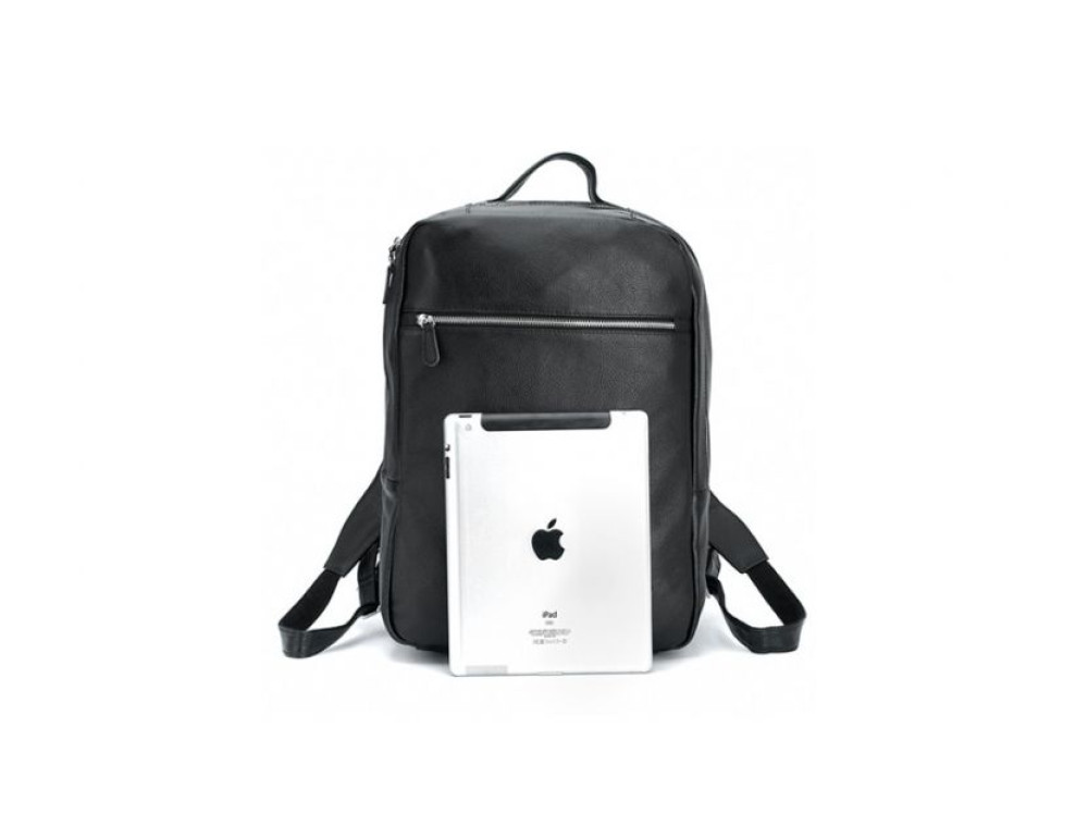 Чоловічий шкіряний рюкзак TIDING BAG T3064 чорний - Фотографія № 4