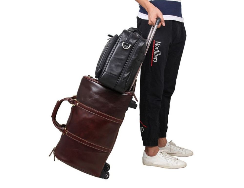 Чоловіча шкіряна сумка TIDING BAG 7367A - Фотографія № 9