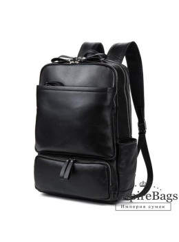 Кожаный городской рюкзак Tiding Bag B3-1697A чёрный