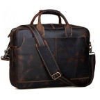 Вінтажна сумка з кінської шкіри TIDING BAG T1019 коричнева - Фотографія № 100