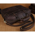 Вінтажна сумка з кінської шкіри TIDING BAG T1019 коричнева - Фотографія № 109