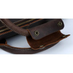 Вінтажна сумка з кінської шкіри TIDING BAG T1019 коричнева - Фотографія № 111