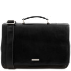 Чорна велика сумка-портфель MANTOVA Tuscany Leather TL142068 Black - Фотографія № 100