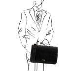 Чорна велика сумка-портфель MANTOVA Tuscany Leather TL142068 Black - Фотографія № 101