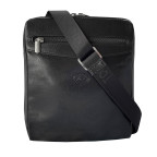 Чорна шкіряна сумка через плече без клапана Tony Perotti Italico 9137-20 nero - Фотографія № 102