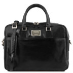 Чорна шкіряна сумка для ноутбука на два відділення ІТАЛІЯ Urbino Tuscany Leather TL141894 Black - Фотографія № 100 Чорна шкіряна сумка для ноутбука на два відділення ІТАЛІЯ Urbino Tuscany Leather TL141894 Black - Фотографія № 100