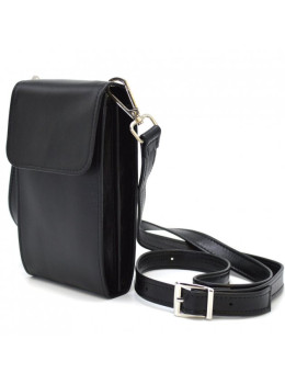 Чёрная кожаная сумочка чехол для телефона TARWA GA-2122-4lx 