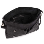 Чорна сумка-портфель з тканини та шкіри TARWA RAG-3960-3md - Фотографія № 101