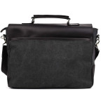 Чорна сумка-портфель з тканини та шкіри TARWA RAG-3960-3md - Фотографія № 103