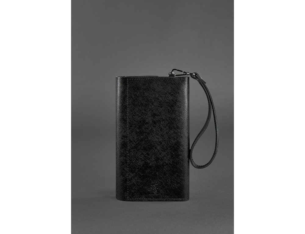 Чёрный клатч под документы из saffiano Blanknote BN-TK-5-1-bw - Фото № 3