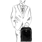 Чорний шкіряний рюкзак середнього розміру BANGKOK Tuscany Leather TL141793 Black - Фотографія № 101